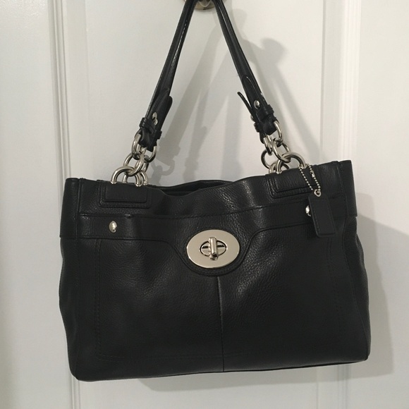 Coach Awesome!!! Penelope Carry All Tote Pebbled Leather - Picture 11 of 11
